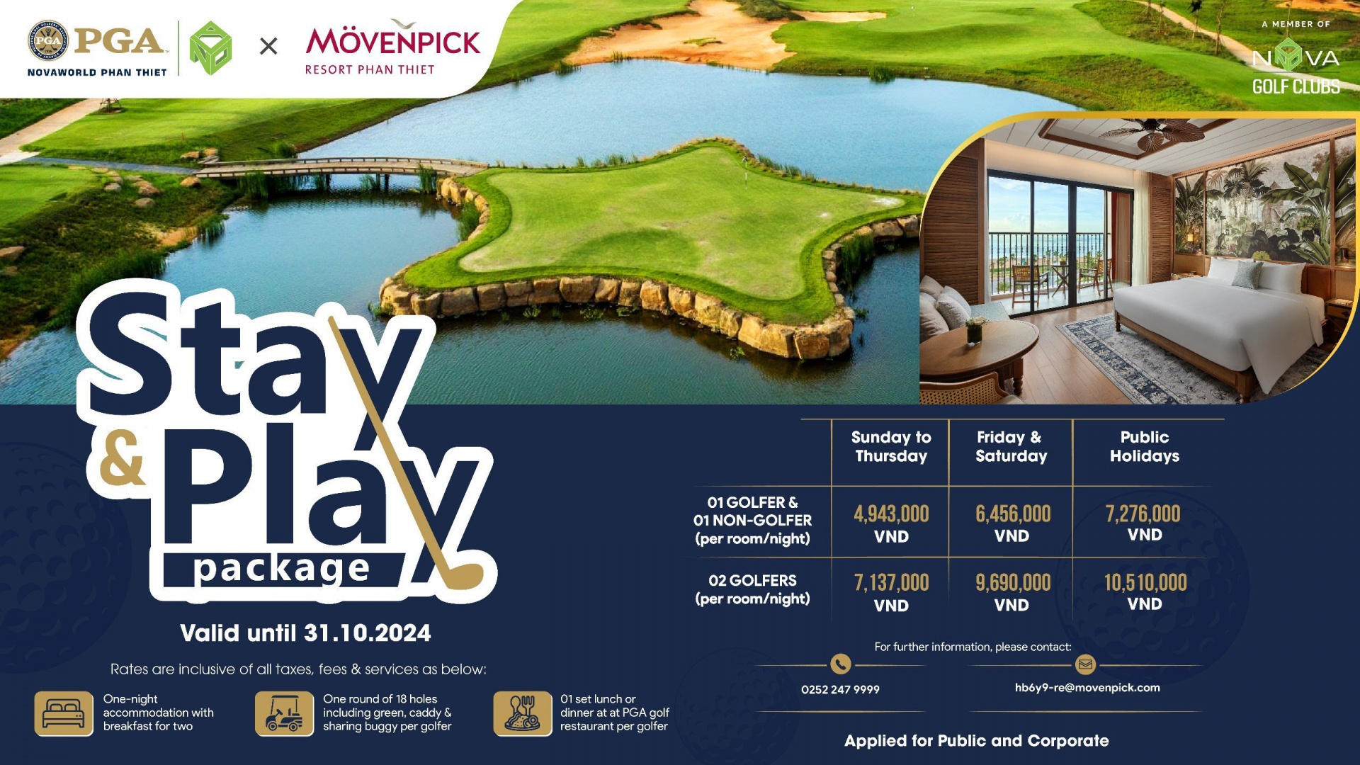 Trải nghiệm biển và golf đỉnh cao tại Mövenpick Resort Phan Thiết